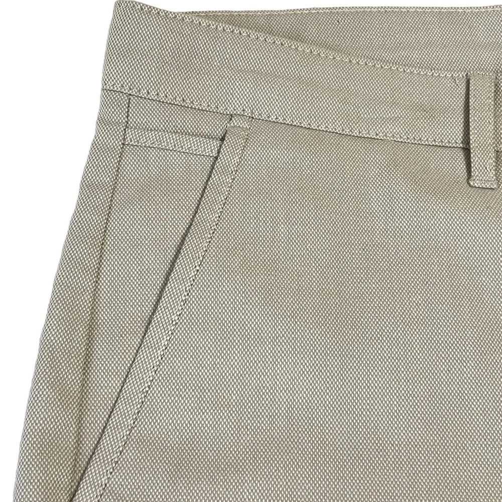 Zara Men Cotton Stretch Chino Shorts Beige Khaki Size 36